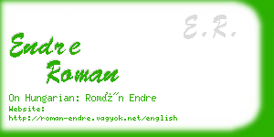 endre roman business card